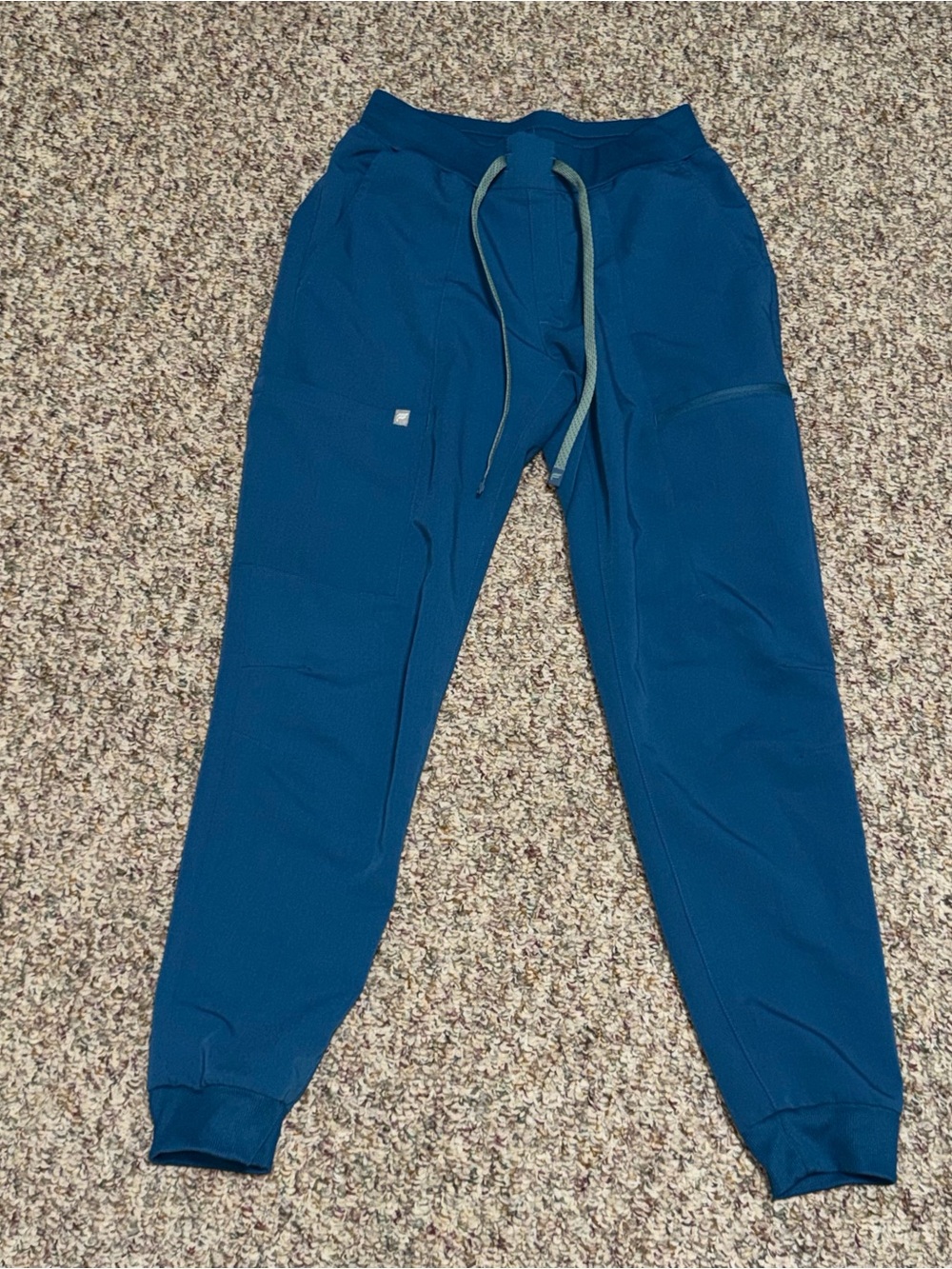 Women's fabletics Teal Blue Jogger Pants scrub pants doctor size small